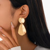 Jewelry Alloy Geometric Folding Water Drop Pendant Earrings Electroplating