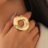 Jewelry Alloy Geometric Hollow Round Irregular Electroplating Earrings For Women