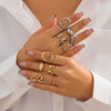 Jewelry Alloy Geometric Irregular Arc Ring Electroplating For Women
