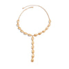 Jewelry Alloy Geometric Irregular Baroque Yshaped Clavicle Chain With Water Drop Pendant Electroplated For Women