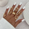 Jewelry Alloy Geometric Irregular Liquid Lava Pleated Open Ring Electroplating Light Luxury Design