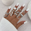Jewelry Alloy Geometric Irregular Liquid Lava Pleated Open Ring Electroplating Light Luxury Design