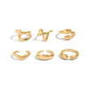 Jewelry Alloy Geometric Irregular Liquid Lava Pleated Open Ring Electroplating Light Luxury Design