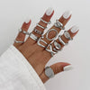 Jewelry Alloy Geometric Irregular Liquid Lava Pleated Open Ring Electroplating Light Luxury Design
