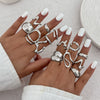 Jewelry Alloy Geometric Irregular Liquid Lava Pleated Open Ring Electroplating Light Luxury Design
