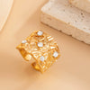 Jewelry Alloy Geometric Irregular Ring Electroplated Fashion Retro