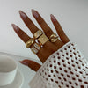 Jewelry Alloy Geometric Irregular Ring Electroplated Fashion Retro