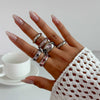 Jewelry Alloy Geometric Irregular Ring Electroplated Fashion Retro