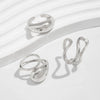Jewelry Alloy Geometric Irregular Water Drops Opening Ring Electroplating For Women