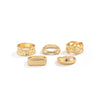 Jewelry Alloy Geometric Light Luxury Style Electroplated Ring Set