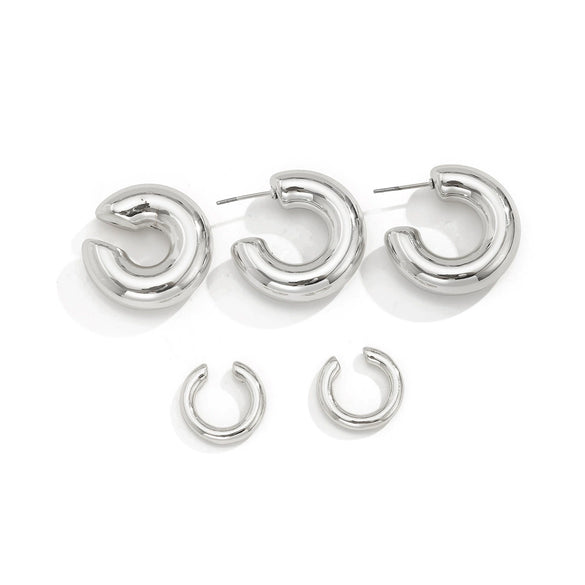 Jewelry Alloy Geometric Minimalist Electroplated Ear Clip Suit