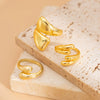 Jewelry Alloy Geometric Oshaped Electroplated Ring Set