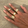 Jewelry Alloy Geometric Oval Chain Necklace And Ring Set Electroplated