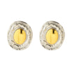 Jewelry Alloy Geometric Oval Electroplated Exaggerated Elegant Earrings For Women