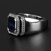 Jewelry Alloy Geometric Pattern Electroplated Twocolor Plating Inlaid Goose Eggshaped Zircon Engagement Ring