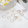 Jewelry Alloy Geometric Plain Leaf Ring Electroplated For Women