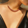 Jewelry Alloy Geometric Punk Microinlaid Electroplating Necklace