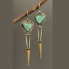 Jewelry Alloy Geometric Retro Long Tassel Spike Electroplated Earrings For Women