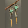 Jewelry Alloy Geometric Retro Long Tassel Spike Electroplated Earrings For Women
