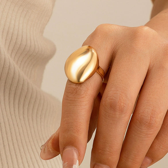 Jewelry Alloy Geometric Ring Electroplated For Women