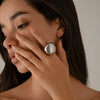 Jewelry Alloy Geometric Ring Electroplated For Women