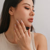 Jewelry Alloy Geometric Ring Electroplated For Women