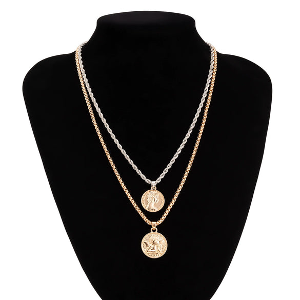 Jewelry Alloy Geometric Twist Chain Electroplating Men's Necklace