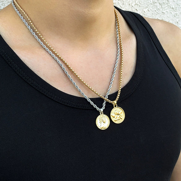 Jewelry Alloy Geometric Twist Chain Electroplating Men's Necklace