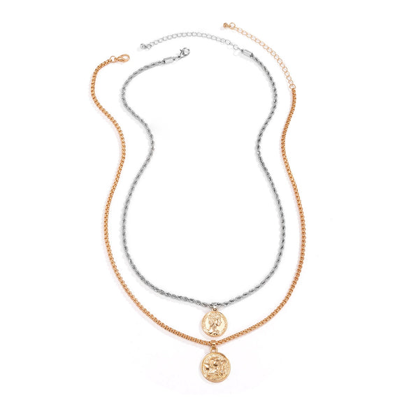 Jewelry Alloy Geometric Twist Chain Electroplating Men's Necklace