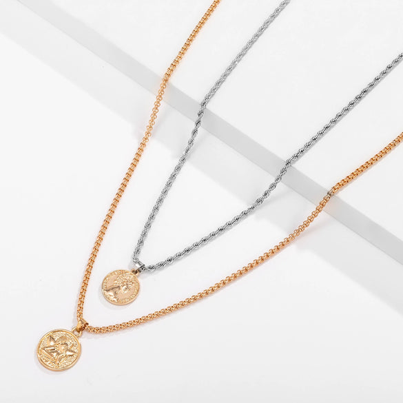 Jewelry Alloy Geometric Twist Chain Electroplating Men's Necklace