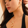 Jewelry Alloy Geometric Twisted Design Electroplating Necklace For Women