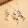 Jewelry Alloy Geometric Twisted Design Electroplating Necklace For Women