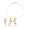 Jewelry Alloy Geometric Twisted Design Electroplating Necklace For Women