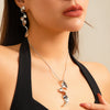 Jewelry Alloy Geometric Twisted Design Electroplating Necklace For Women