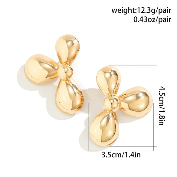 Jewelry Alloy Geometric Ushaped Spiral Stud Earrings For Women Electroplated