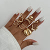 Jewelry Alloy Geometric Water Drop Hug Open Ring Electroplating For Women