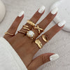 Jewelry Alloy Geometric Water Drop Hug Open Ring Electroplating For Women