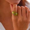 Jewelry Alloy Geometric Water Drop Hug Ring Electroplating