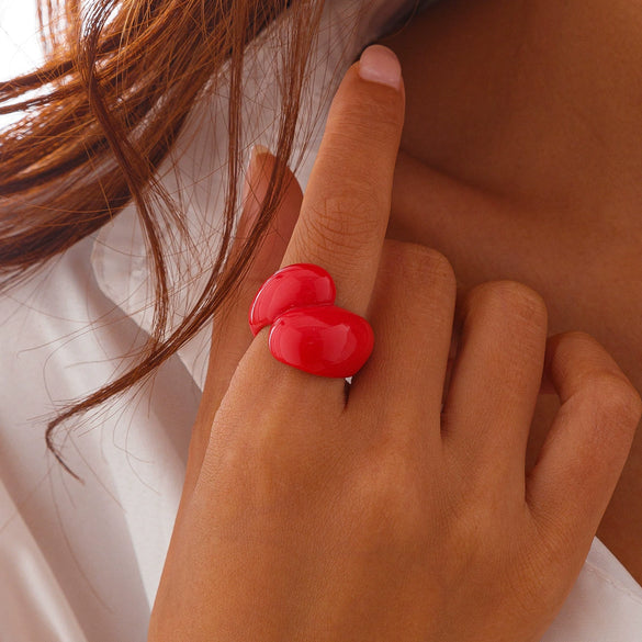 Jewelry Alloy Geometric Water Drop Hug Ring Electroplating