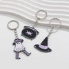 Jewelry Alloy Glass Bead Keychain With Bow And Fivepointed Star Fruit Pattern Electroplated