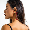 Jewelry Alloy Gothic Blood Drops Tassel Crystal Pendant Earrings For Women Electroplating