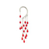 Jewelry Alloy Gothic Blood Drops Tassel Crystal Pendant Earrings For Women Electroplating