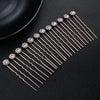 Jewelry Alloy Handmade Flower Rhinestone Ushaped Hair Fork Hair Accessories