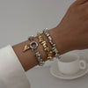 Jewelry Alloy Heart Geometric Clavicle Chain Electroplating Light Luxury Style