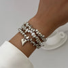 Jewelry Alloy Heart Geometric Clavicle Chain Electroplating Light Luxury Style