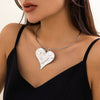 Jewelry Alloy Heart Geometric Pendant Collar Necklace For Women