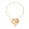 Jewelry Alloy Heart Geometric Pendant Collar Necklace For Women