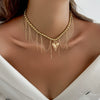 Jewelry Alloy Heart Pendant Necklace Sweet Style Electroplating Clavicle Chain Imitation Pearl Tassel