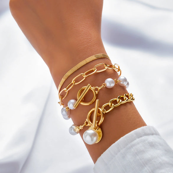 Jewelry Alloy Heart Rhinestone Beaded Bracelet Retro Light Luxury Style Electroplating