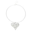 Jewelry Alloy Heart Shape Flower Hollow Retro Exaggerated Women's Short Necklace Collar